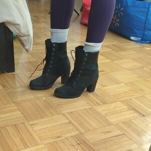 Timberland Women's Black Lace-Up Boots